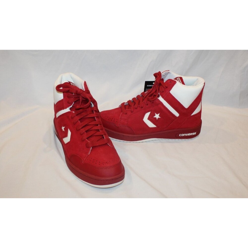 Converse Weapon Mid Red White Sneakers Men's 9.5 Women 11 Retro Basketball‎